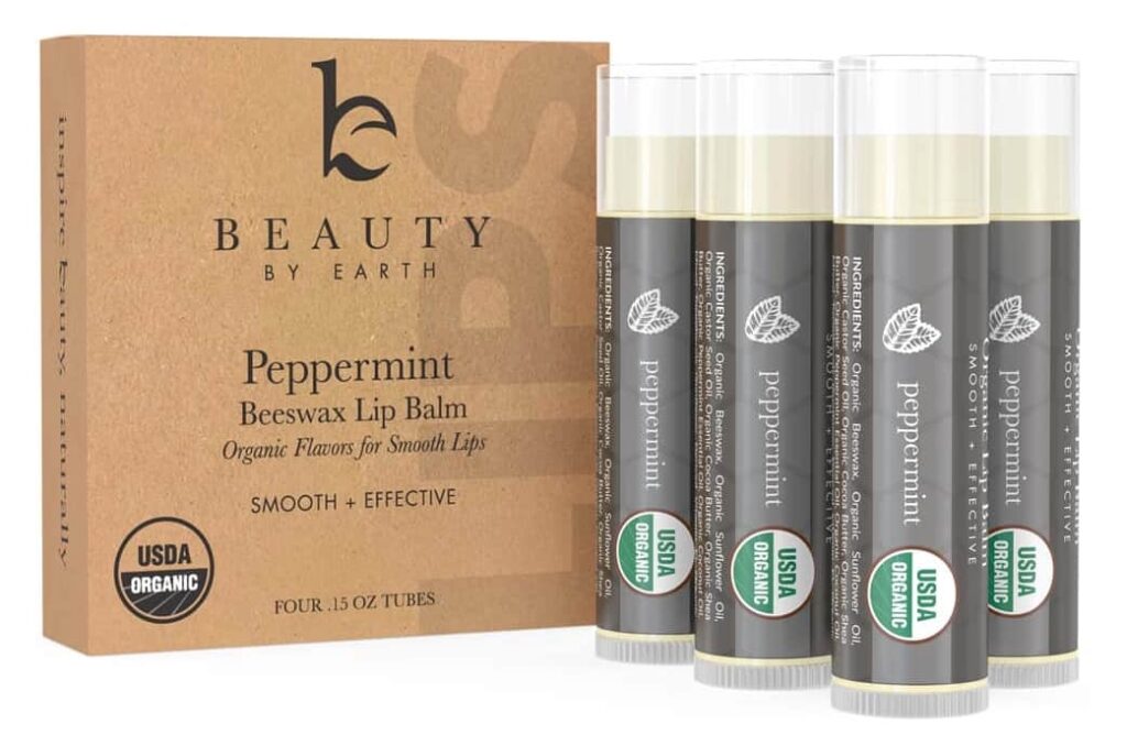 Beauty By Earth Organic Peppermint Lip Balm