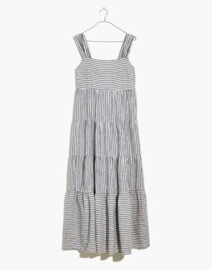 Madewell Striped Tiered Maxi Dress