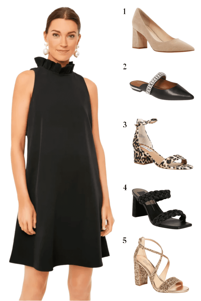 Shoes To Wear With a Black Dress Cocktail 1