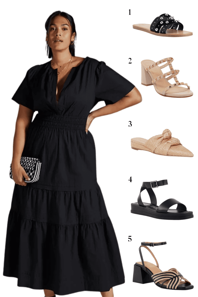 What Shoes To Wear With A Black Midi Dress?