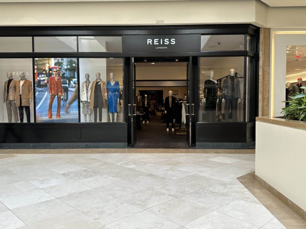 Reiss store at South Coast Plaza