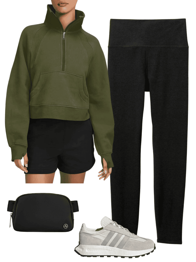 Sporty outfit with belt bag